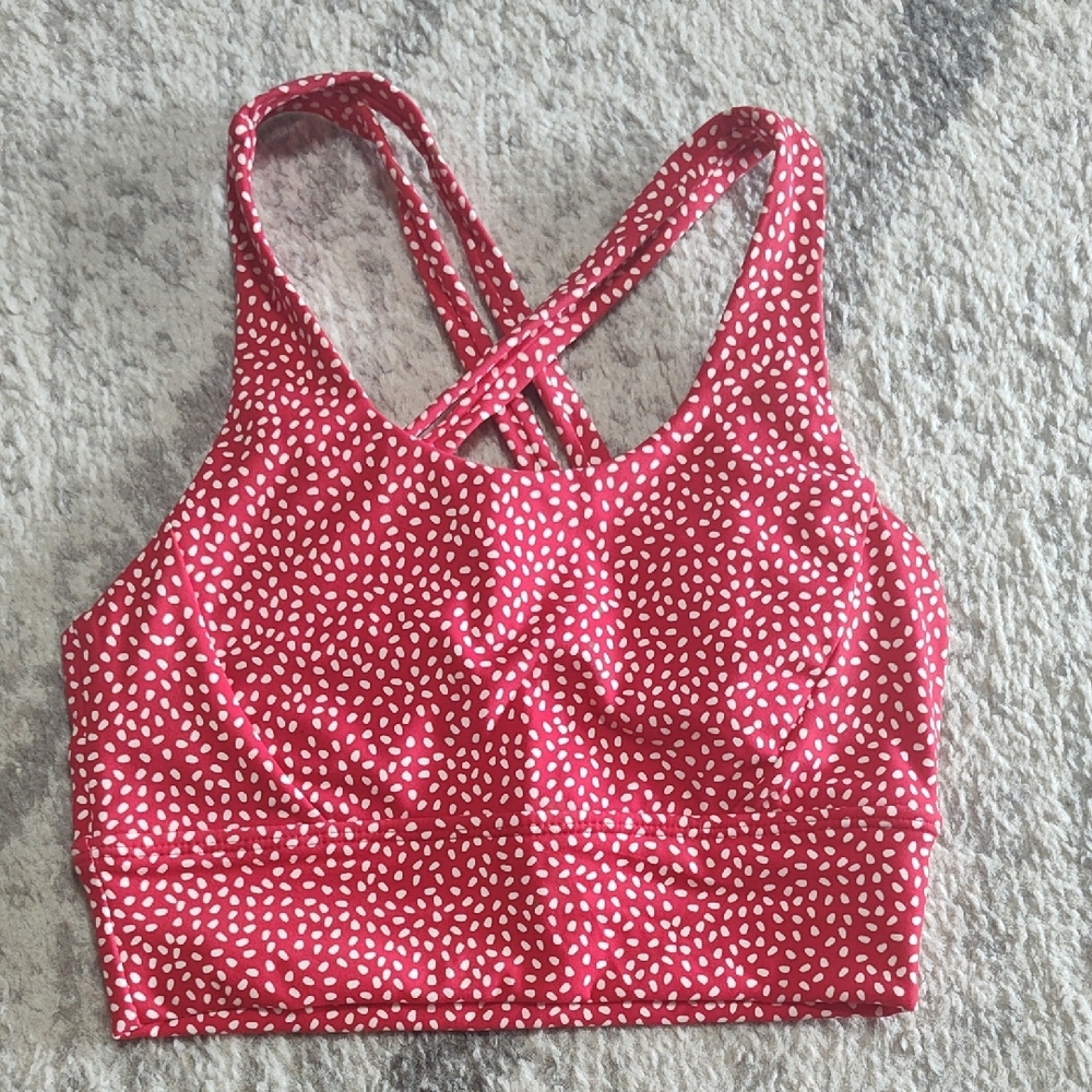 BuffBunny Rosa Sports Bra- Salsa Red Bossy Print, Size XS